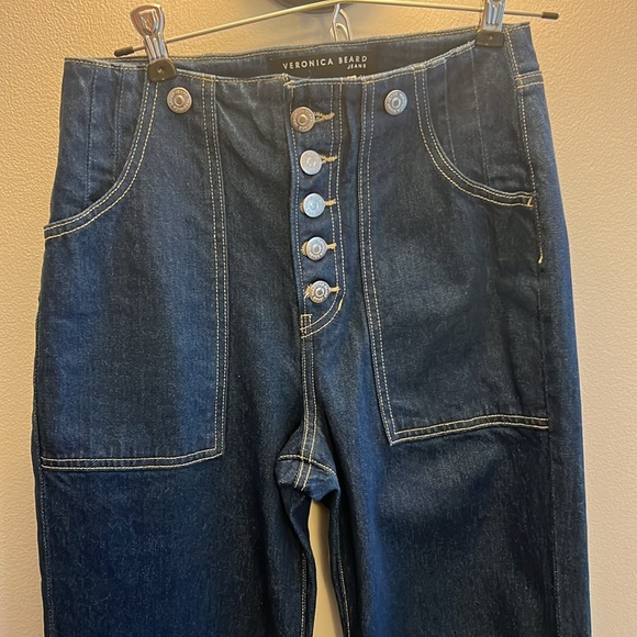 NWOT Veronica Beard High Rise Wide Leg Jean- Sz 26 - Picture 11 of 12